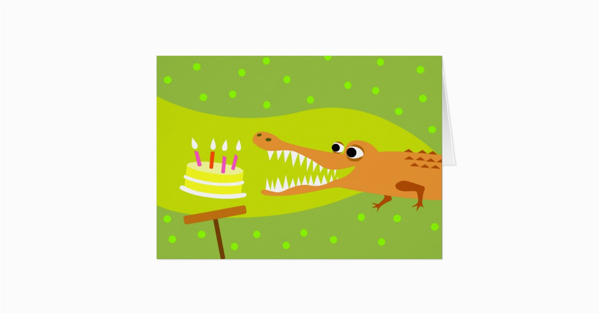 alligator birthday card zazzle