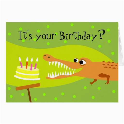 alligator birthday greeting card zazzle