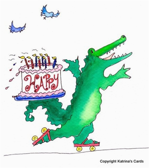 items similar to birthday card crocodile on wheels gift