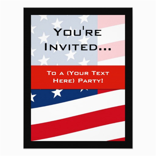 patriotic american flag party invitations general 161866037025261198