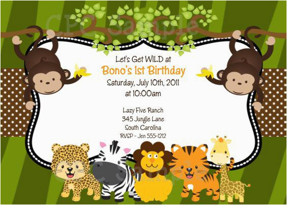 safari birthday invitations