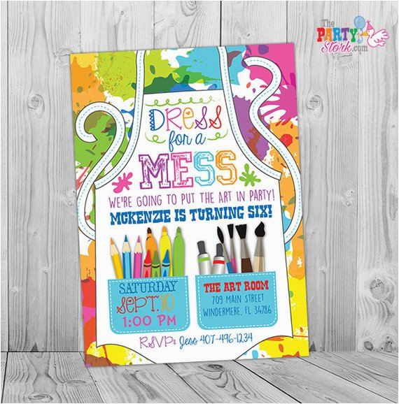 painting party invitation art party