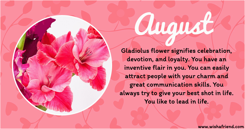 your birth flower is august