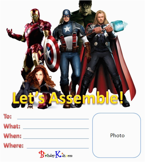 post free avengers printable birthday invitations 372084
