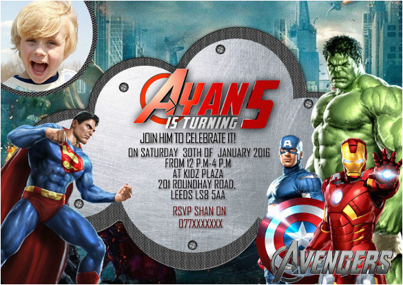 sample superhero birthday invitation