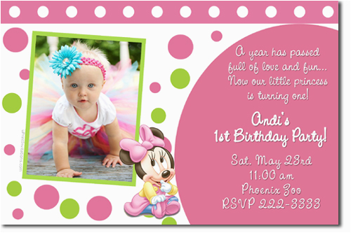 for baby birthday invitation card design pink background perfect template ideas concept real picture first