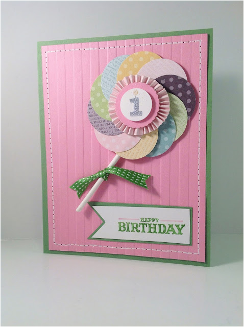baby first birthday lollipop card how to