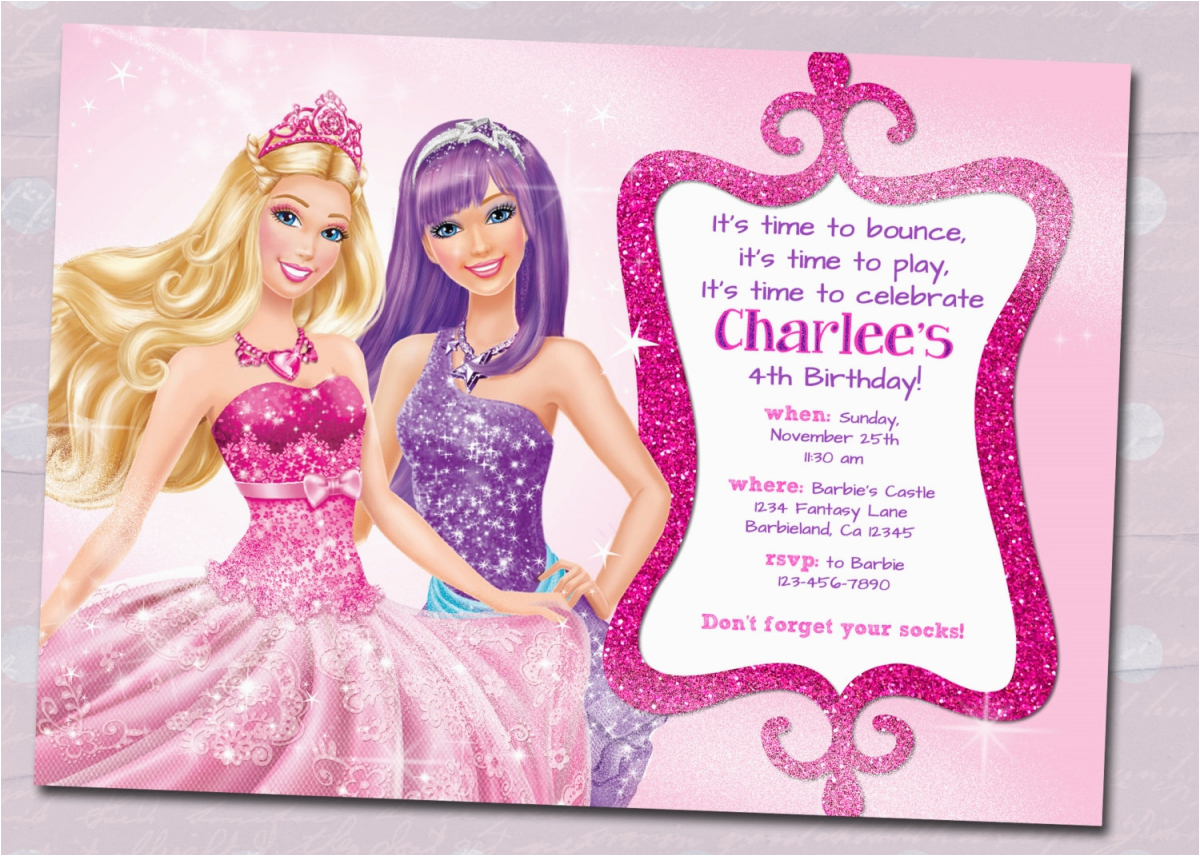 Barbie Birthday Invitations Templates Free BirthdayBuzz