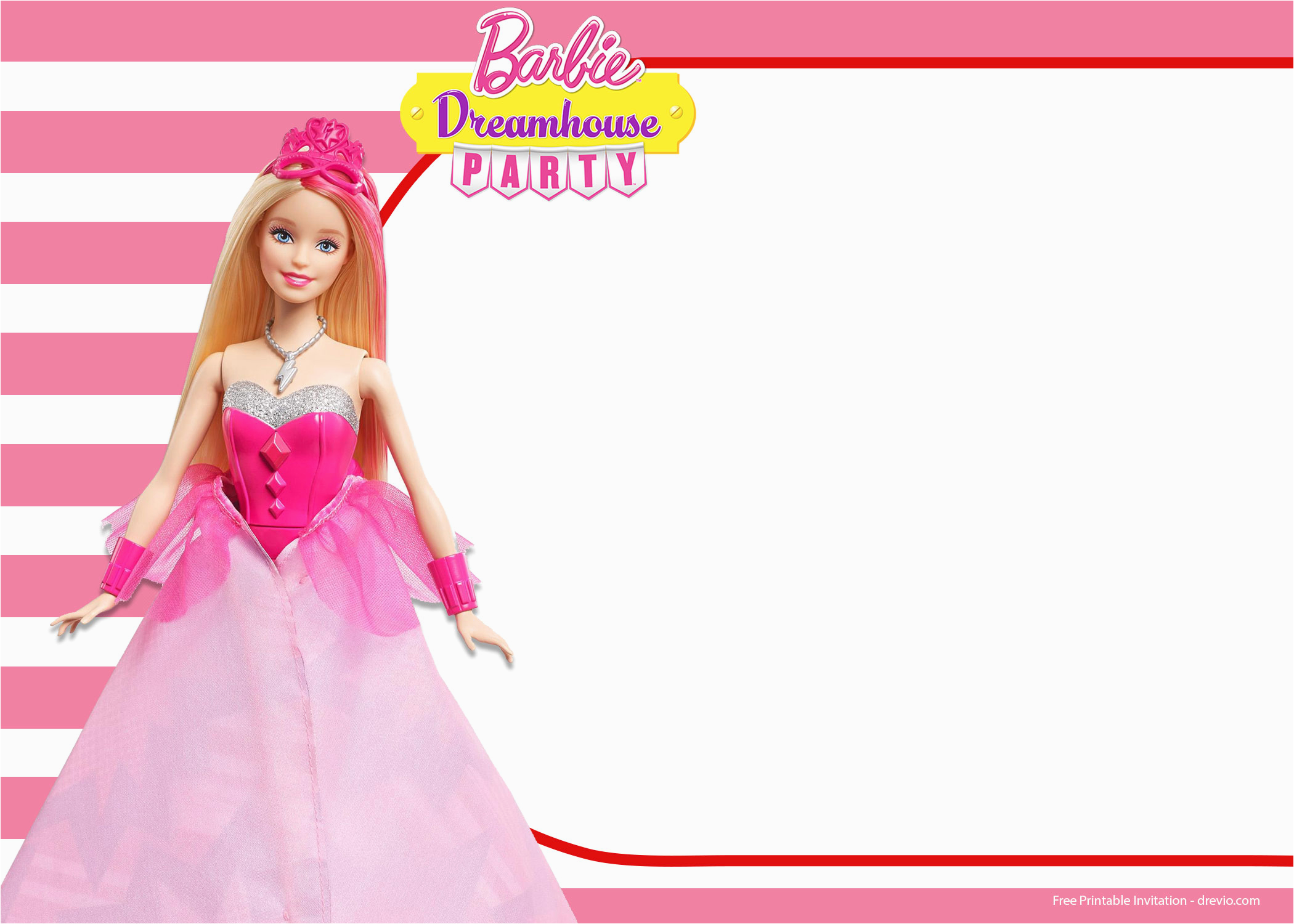 free barbie birthday invitation templates