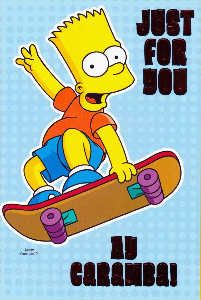 the amazing bart simpson birthday card with regard to fantasy