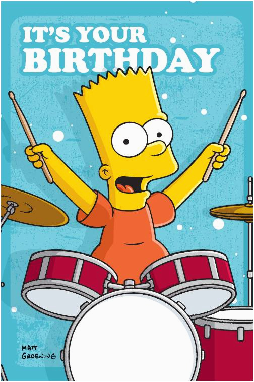 collectionhdwn happy birthday simpsons card