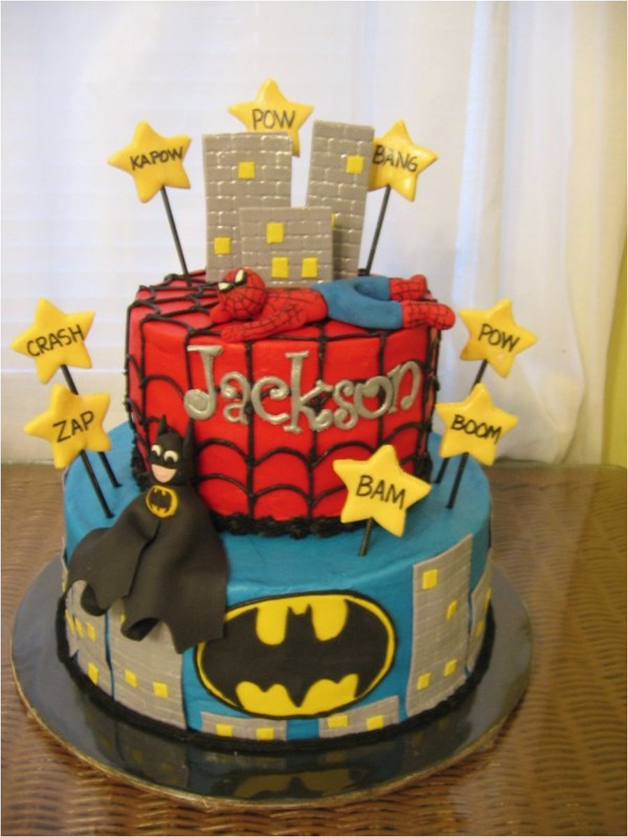 batmanspiderman cake