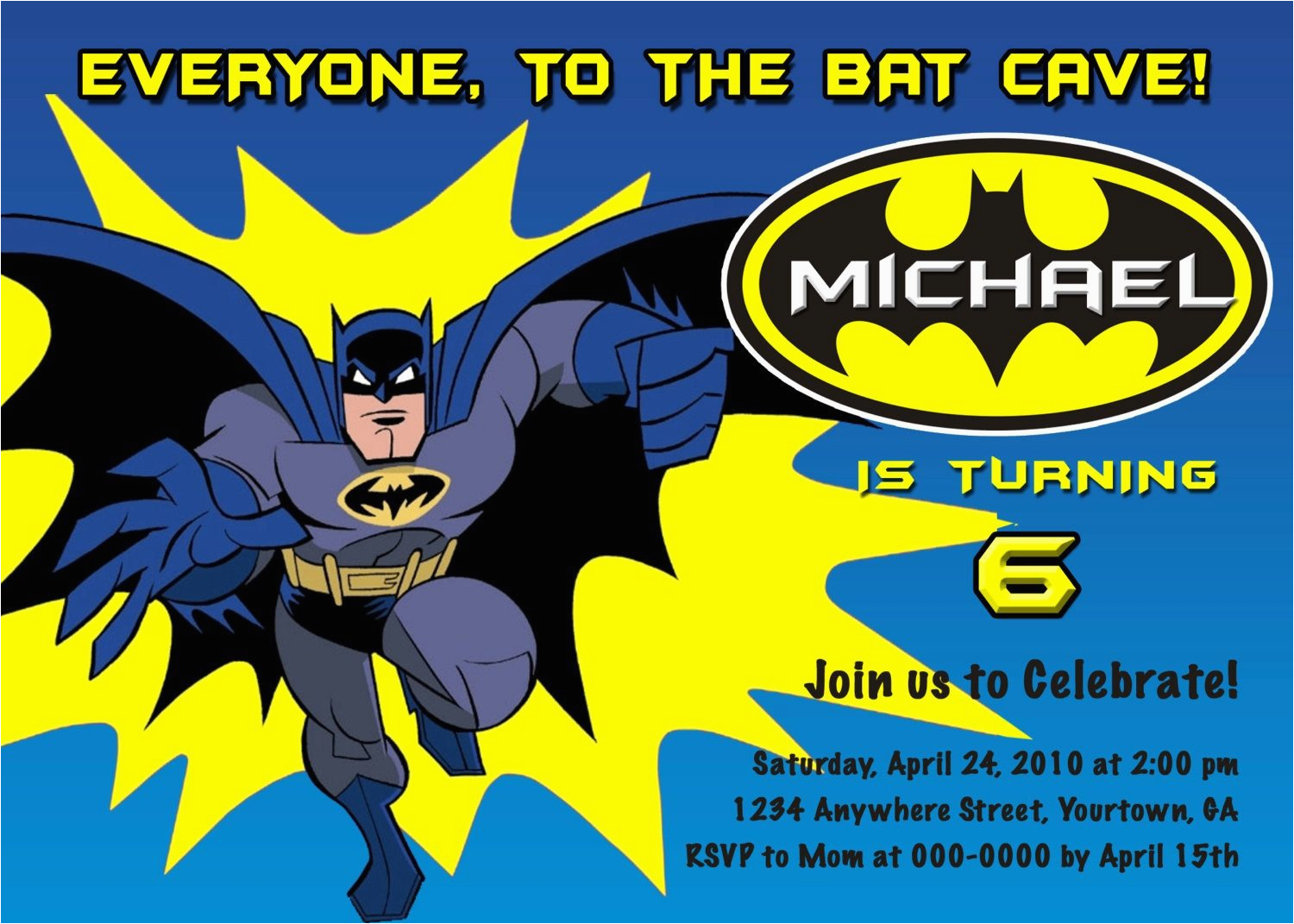 free printable batman birthday cards