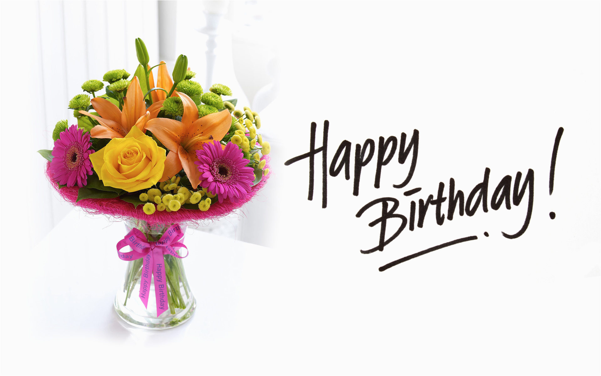 happy birthday flowers images pictures and wallpapers