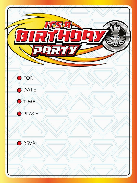 beyblade birthday party invitations