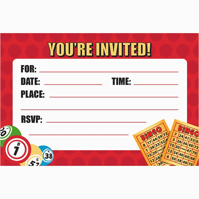 bingo party invitations