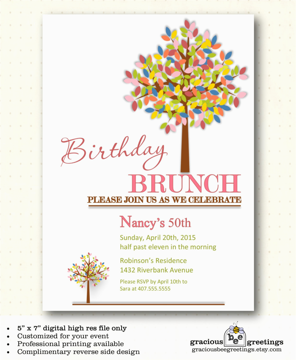 adult birthday party invitation