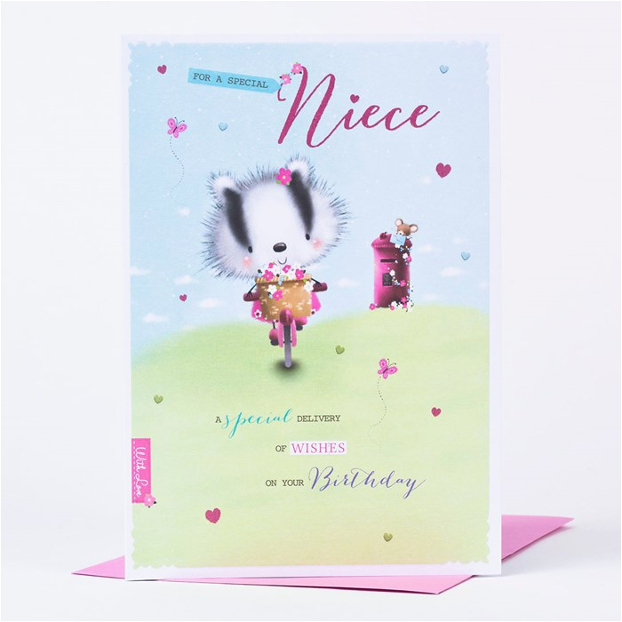 birthday card niece special delivery only 89p