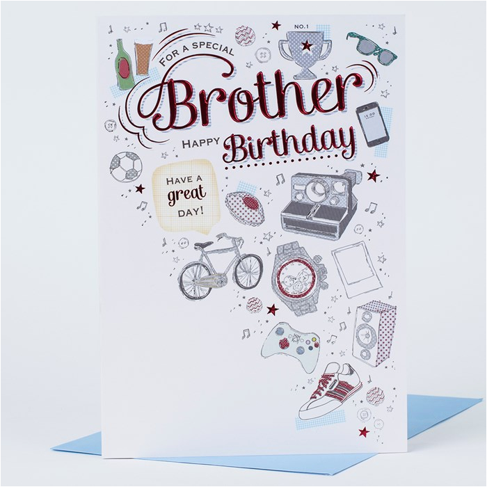 Birthday Card for Brother Images Birthday Card Brother Only 99p