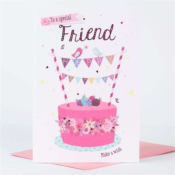 birthday card friend cake only 1 49