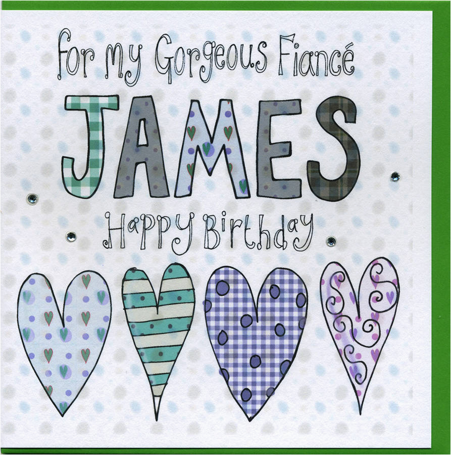 personalised fiance birthday card