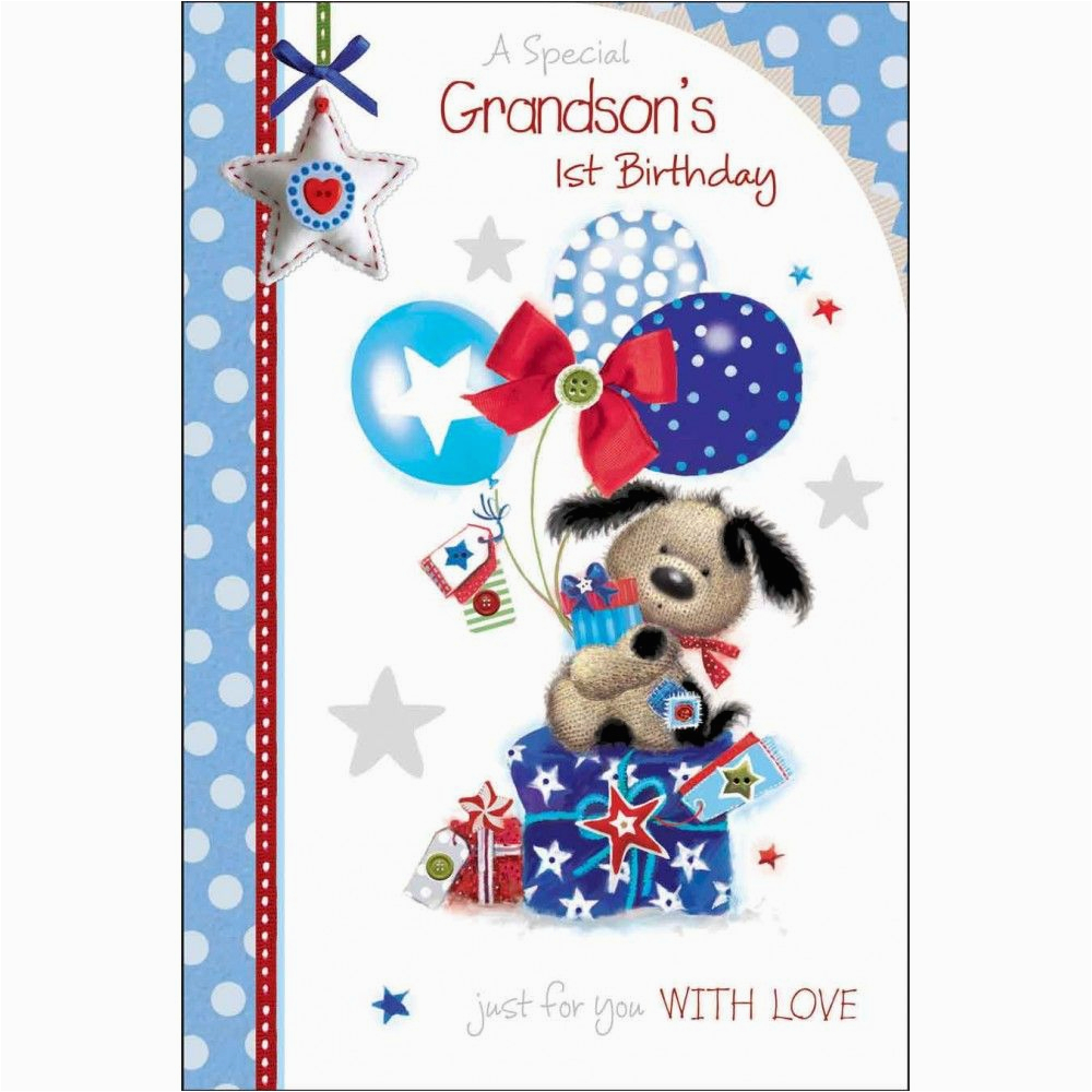 special grandson 39 s 1st birthday card karenza paperie