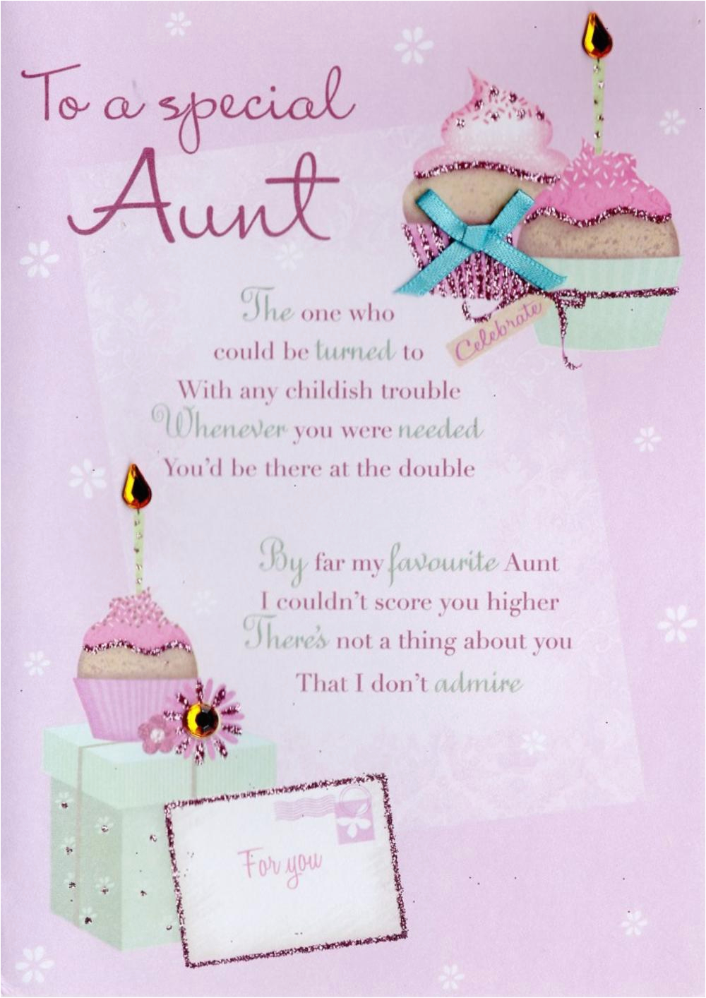 kcsnhwd042 special aunt birthday greeting card second nature poetic words cards