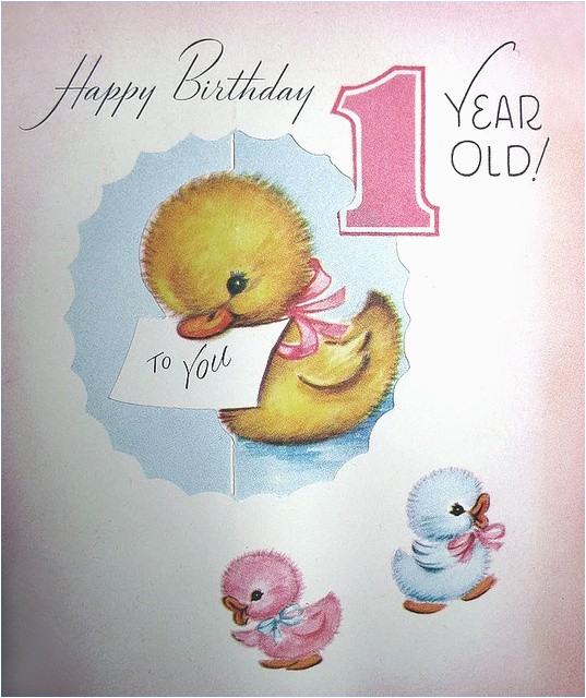 birthday card for one year old baby girl
