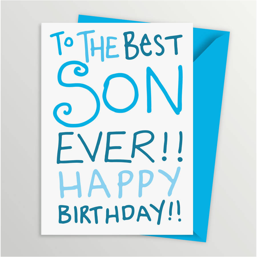 Birthday Card for son Free Printable BirthdayBuzz