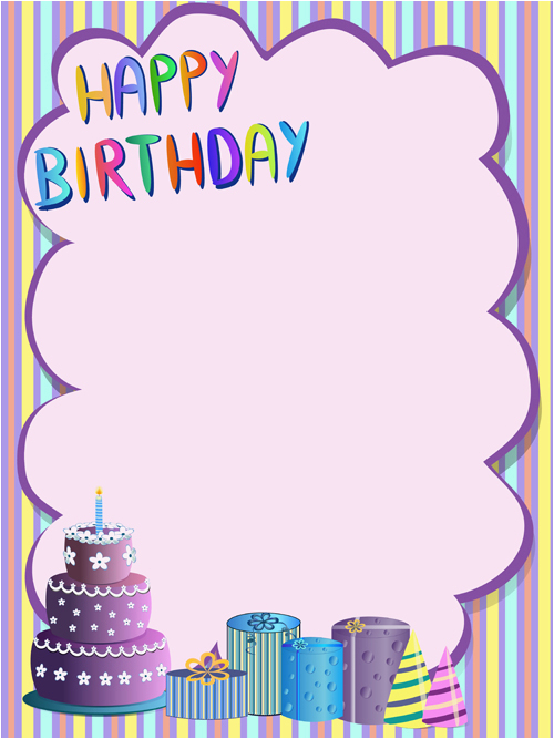 224387 cute happy birthday greeting card vector 01
