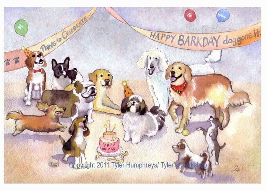 funny dog greeting card birthday card