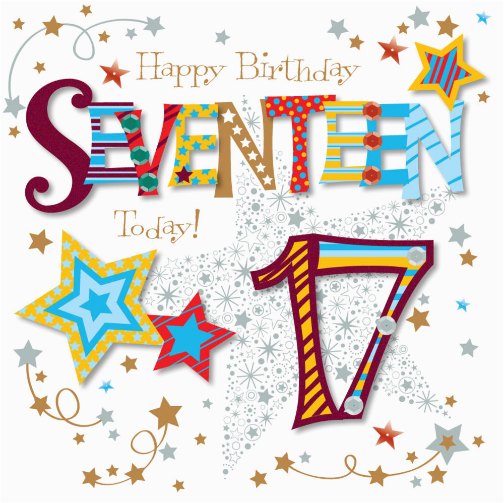 kctpmwer0055 seventeen today 17th birthday greeting card by talking pictures greetings cards