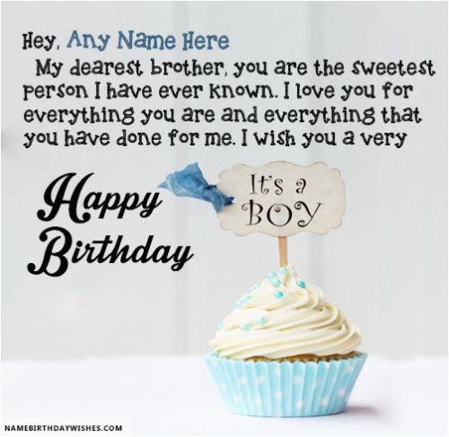 sweetest person birthday wishes for brother with name