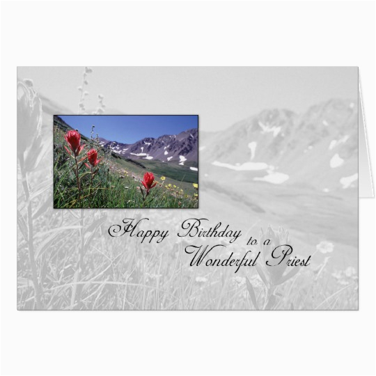 3615 birthday priest mountain flower card zazzle com