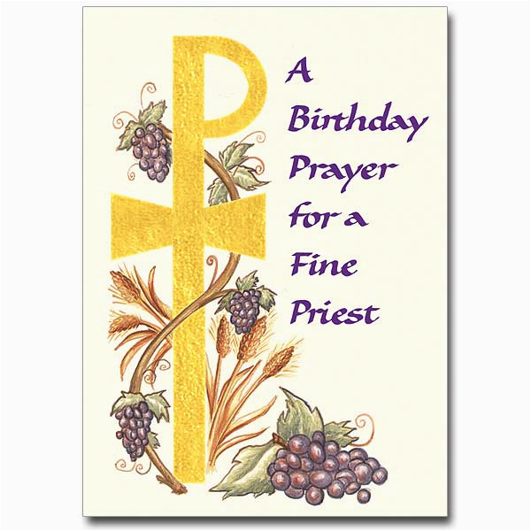 a birthday prayer for a fine priest birthday card