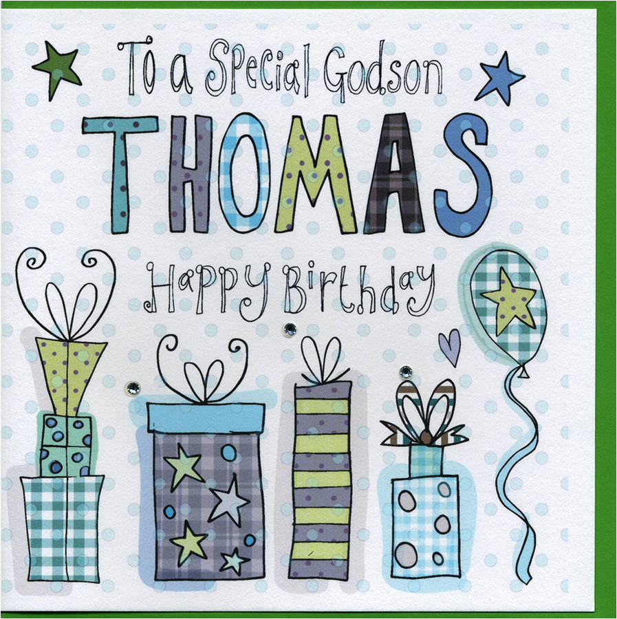 personalised godson birthday card