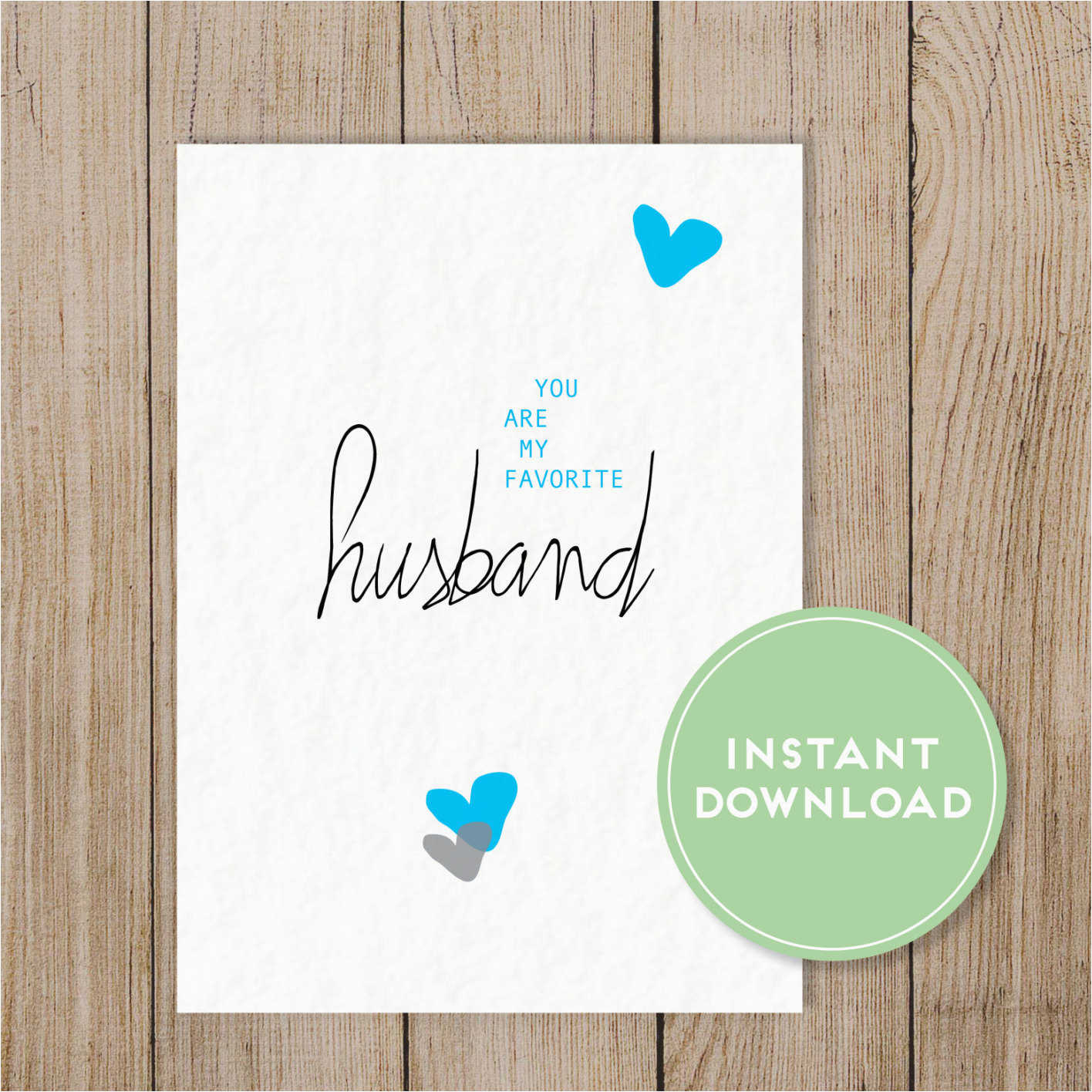 favorite husband card printable