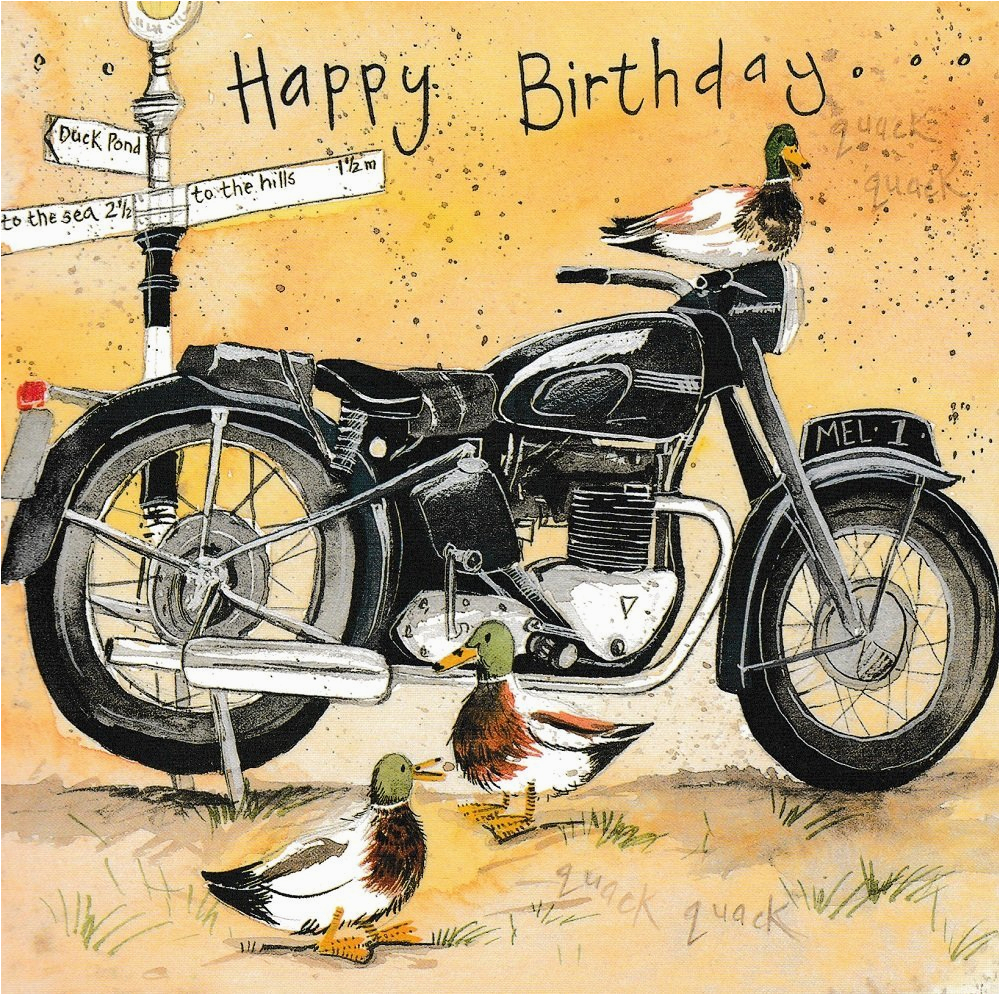 Birthday Cards For Motorcycle Riders Happy Birthday Motorbike Farm Card 