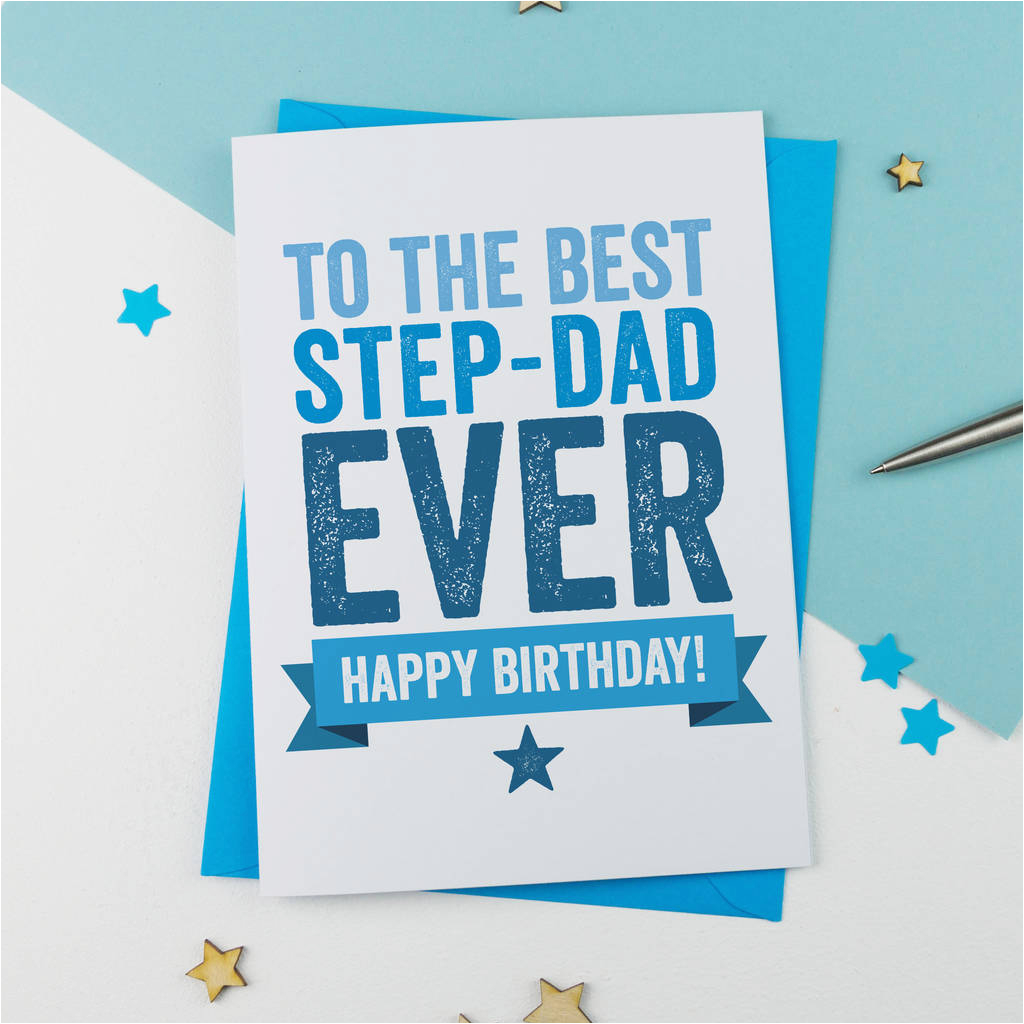 step father birthday card