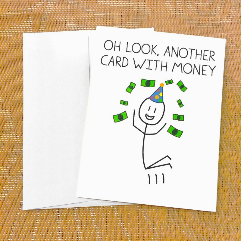 funny birthday card for teen funny money card oh look