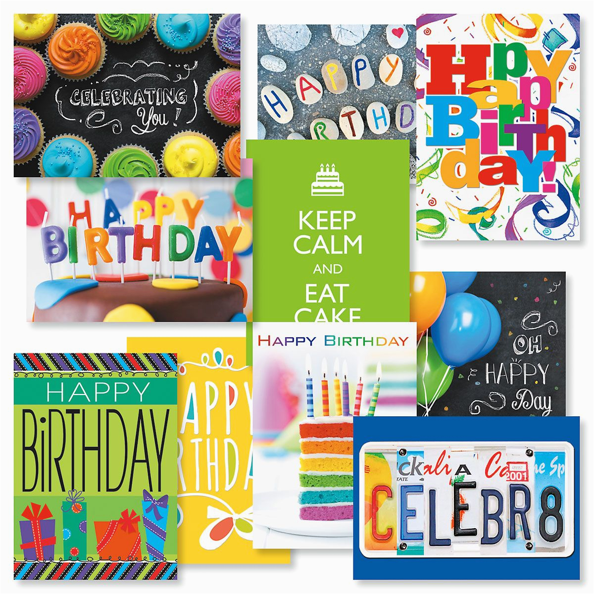 big words birthday cards value pack current catalog