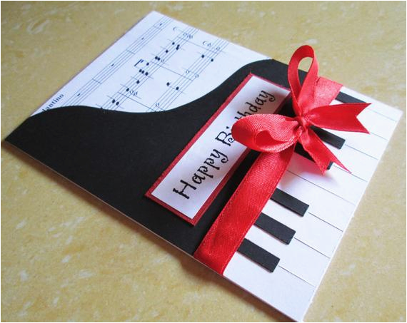 piano happy birthday card music themed