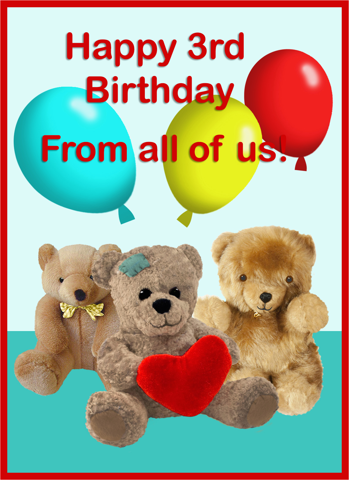 free birthday cards with teddy bears