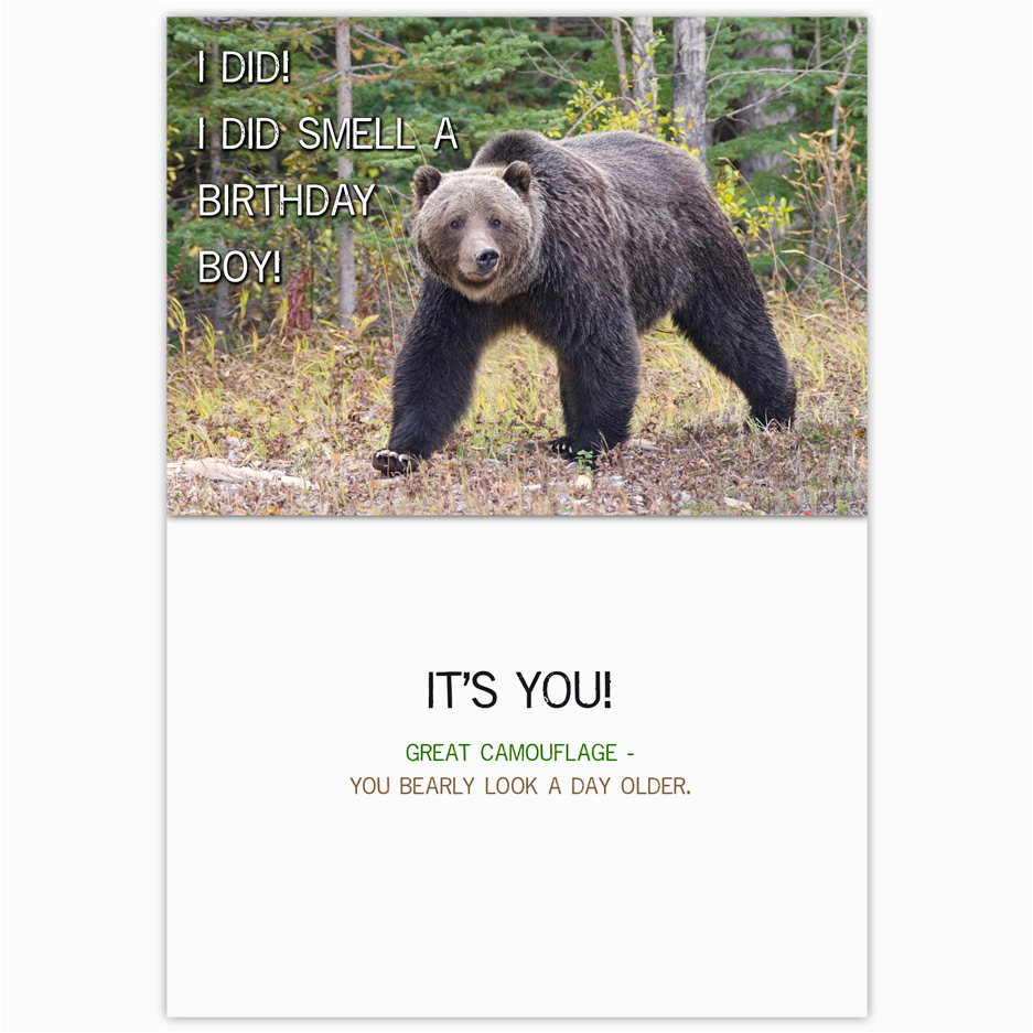 grizzly bear birthday card