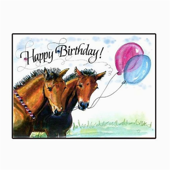 happy birthday horse card