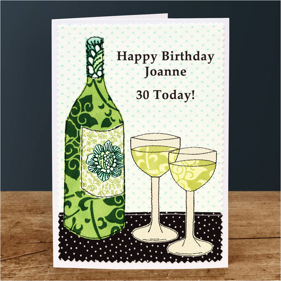 39 wine 39 personalised birthday card by jenny arnott cards