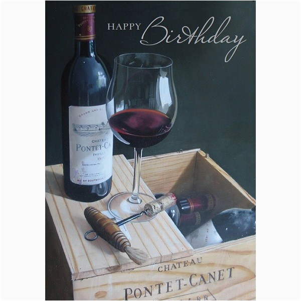 glass of wine birthday card by british heart foundation