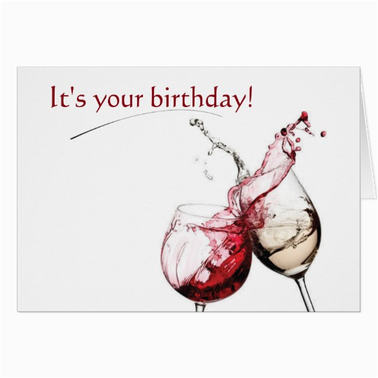 wine and birthday wishes card zazzle com