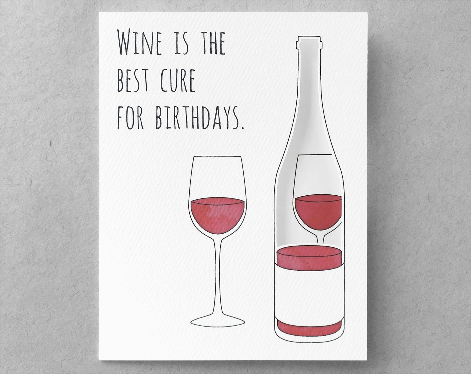 wine birthday card funny birthday card sister birthday