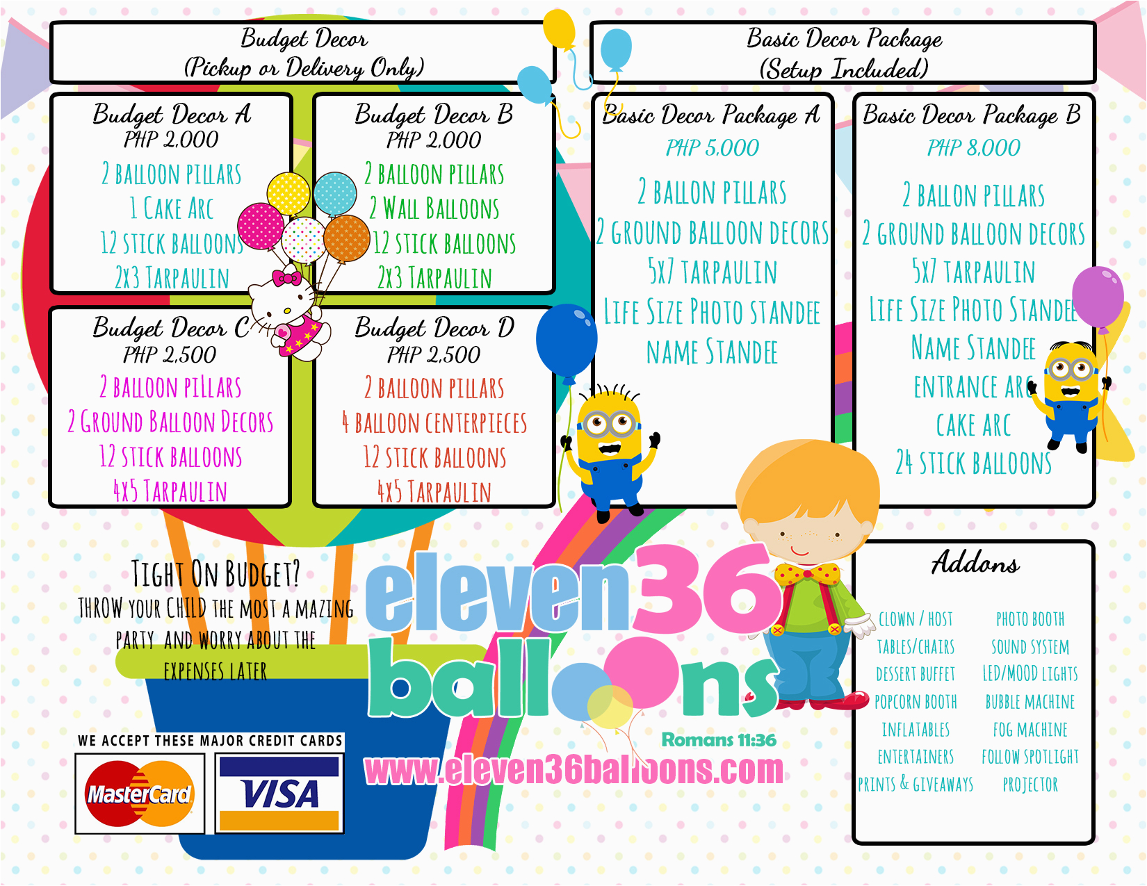 balloon decoration packages